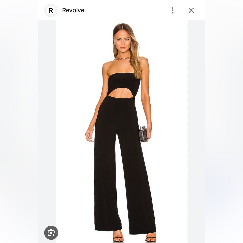 Norma Kamali Cut Out Black Jumpsuit